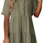 🏖️Summer Hot Sale 60% OFF🏝️👗Women's V Neck Ruffle Casual A-Line Flowy Swing Shift Dress