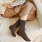 🎅 HOLIDAY HAUL SALE🧦5 Pairs Women's Solid Mid-calf Socks🎁