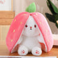 🍓EASTER Sale 50% OFF🍓Strawberry Bunny Transformed into Little Rabbit🎀 Fruit Doll Plush Toy🐰