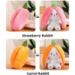 🍓EASTER Sale 50% OFF🍓Strawberry Bunny Transformed into Little Rabbit🎀 Fruit Doll Plush Toy🐰