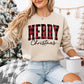 🎄🎁“Merry Christmas” Plaid Graphic Sweatshirt☃️🎅