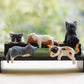 🔥Buy More Save More🔥Hand-Painted Mini Cat Desk Figurines – Set of 5 Cute Cartoon Kitty Companions