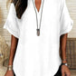🏖️Summer Hot Sale 60% OFF🏝️👕🌟Fashion Loose Solid Color Short Sleeve Top