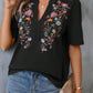 🌸Spring Sale 60% OFF👕Embroidered Notched Short Sleeve T-Shirt✨