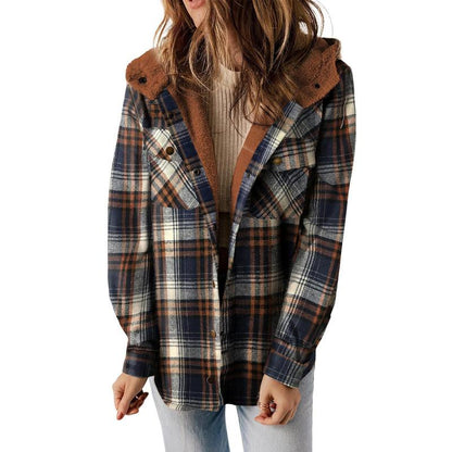 🔥Hot Sale 50% OFF🔥Womens Flannel Plaid Shacket Jacket