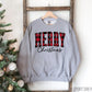 🎄🎁“Merry Christmas” Plaid Graphic Sweatshirt☃️🎅