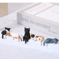 🔥Buy More Save More🔥Hand-Painted Mini Cat Desk Figurines – Set of 5 Cute Cartoon Kitty Companions