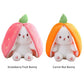 🍓EASTER Sale 50% OFF🍓Strawberry Bunny Transformed into Little Rabbit🎀 Fruit Doll Plush Toy🐰