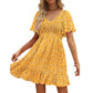 🌞2025 New Arrivals🔥Women's Cute Smocked V Neck Flutter Sleeve Mini Dress with Pockets