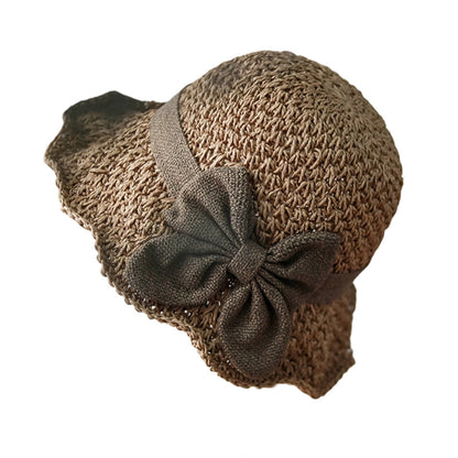 🔥Last Day Sale 60% OFF⏰👒🏖️Elegant Woven Straw Sun Hat with Bow🏝️