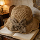 🔥Last Day Sale 60% OFF⏰👒🏖️Elegant Woven Straw Sun Hat with Bow🏝️