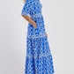 🌸Spring Sale 60% OFF💐Women’s Geometric Print V-Neck Maxi Dress