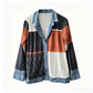 ⌛⏰Last Day 50% OFF🎁🧥Women's Elegant Denim Spliced Ribbed Knit Coat