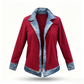 ⌛⏰Last Day 50% OFF🎁🧥Women's Elegant Denim Spliced Ribbed Knit Coat