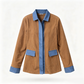 ⌛⏰Last Day 50% OFF🎁🧥Women's Elegant Denim Spliced Ribbed Knit Coat