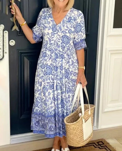 🌸Spring Sale 60% OFF👗V-neck cozy Bohemian Latest Style Dress✨