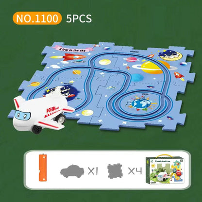 🎁Hot Sale 49% Off🔥Children's Educational Puzzle Track Car Play Set🚗