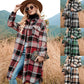 🍂49% OFF🔥Women's Plaid Print Long Sleeve Warm Tweed Coat