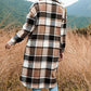 🍂49% OFF🔥Women's Plaid Print Long Sleeve Warm Tweed Coat