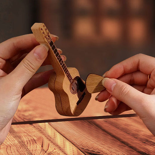 🎁Wooden Acoustic Guitar Pick Box🎸