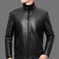 🧥 60% OFF NOW! ❄️ Men's Warm Plush Lining Leather Jacket - Windproof & Stylish, Perfect for Cold Weather Outings ✨