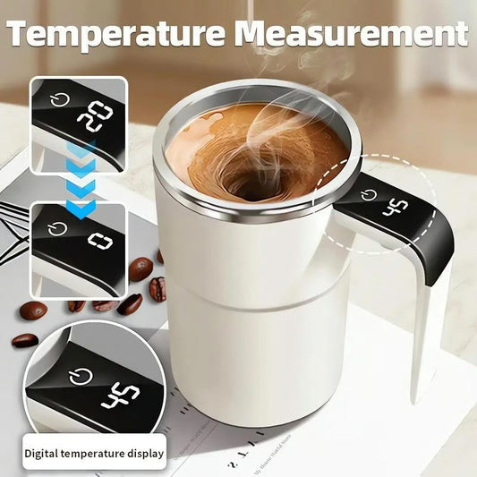 🎅 HOLIDAY HAUL SALE☕ Rechargeable Automatic Magnetic Stirring Coffee Mug Set |♨️Self-Heating & Silent Mixing | Perfect Tech Gift for Coffee Lovers 🎄✨