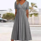 🏖️Summer Hot Sale 60% OFF🏝️👗Women’s V-Neck Short Sleeve Long Dress 🌸 Elegant Flowing Fit, Comfortable Fabric & Effortless Everyday Style