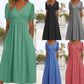 🏖️Summer Hot Sale 60% OFF🏝️👗Women’s V-Neck Short Sleeve Long Dress 🌸 Elegant Flowing Fit, Comfortable Fabric & Effortless Everyday Style