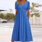 🏖️Summer Hot Sale 60% OFF🏝️👗Women’s V-Neck Short Sleeve Long Dress 🌸 Elegant Flowing Fit, Comfortable Fabric & Effortless Everyday Style