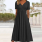 🏖️Summer Hot Sale 60% OFF🏝️👗Women’s V-Neck Short Sleeve Long Dress 🌸 Elegant Flowing Fit, Comfortable Fabric & Effortless Everyday Style