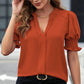 ✨LAST DAY SALE 60% OFF👚Women's Elegant V-Neck Puff Sleeve Blouse