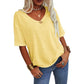 🌞Summer Sale 50% OFF🔥Women's Solid Color V-Neck T-shirt