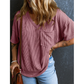 🌞Summer Sale 50% OFF🔥Ribbed Pocket V Neck Tee
