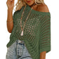 ⏳Time-Limited Special 60% Off⏰Womens Casual Short Sleeve Hollow Out Pullover Knit Tops