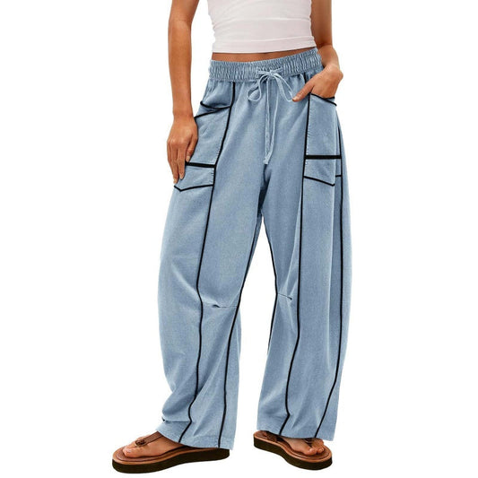 🌞Summer Sale 50% OFF🔥Women's Casual Loose Drawstring Wide-Leg Pants
