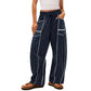 🌞Summer Sale 50% OFF🔥Women's Casual Loose Drawstring Wide-Leg Pants