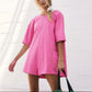 🌞Summer Sale 49% OFF🔥Oversized T-shirt V-shaped Back Romper
