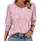 🌞Summer Sale 50% OFF🔥Blouses for Women Dressy Casual 3/4 Length Sleeve Women’s Tops with Smocked Cuffs