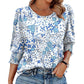 🌞Summer Sale 50% OFF🔥Blouses for Women Dressy Casual 3/4 Length Sleeve Women’s Tops with Smocked Cuffs