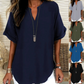 🌞Summer Sale 50% OFF✨Fashion Loose Solid Color Short Sleeve Top