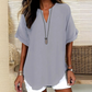 🌞Summer Sale 50% OFF✨Fashion Loose Solid Color Short Sleeve Top