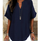 🌞Summer Sale 50% OFF✨Fashion Loose Solid Color Short Sleeve Top