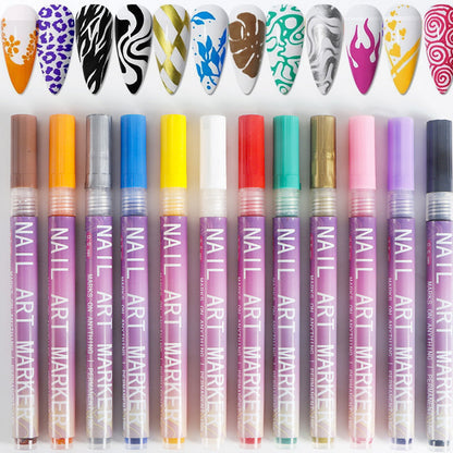 🌈Buy 2 Get 1 Free🎁12 Colors Nail Art Pens Set