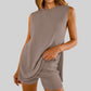 🌞Summer Sale 50% OFF🔥Women's Summer Sleeveless Knit Tops and Shorts 2-Piece Outfits