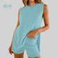 🌞Summer Sale 50% OFF🔥Women's Summer Sleeveless Knit Tops and Shorts 2-Piece Outfits