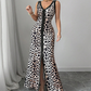 💃2025 New Arrival🔥Women's Leopard Print V-Neck Dress