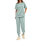 🔥49%  OFF Hat Sale🔥Women’s Casual Loose Fit Two-Piece T-Shirt & Pants Tracksuit Set