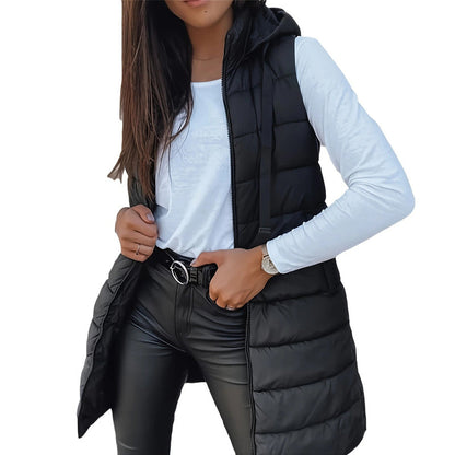 🔥50% OFF🔥Women’s Zip-Up Long Puffer Vest