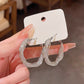 Twisted Shining Hoop Earrings