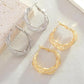 Twisted Shining Hoop Earrings